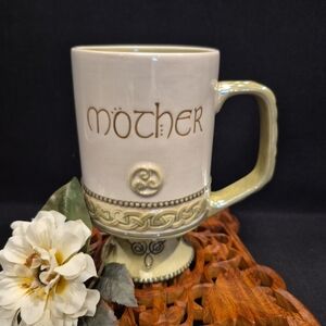 Grasslands Road Celtic Irish MOTHER Pedestal Mug Green Lustre w/ Irish Blessing